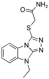 2-(9-ETHYL-9H-BENZO[4,5]IMIDAZO[2,1-C][1,2,4]TRIAZOL-3-YLSULFANYL)-ACETAMIDE Struktur