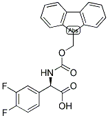 (R)-(3,4-DIFLUORO-PHENYL)-[(9H-FLUOREN-9-YLMETHOXYCARBONYLAMINO)]-ACETIC ACID Struktur