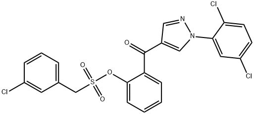 2-([1-(2,5-DICHLOROPHENYL)-1H-PYRAZOL-4-YL]CARBONYL)PHENYL (3-CHLOROPHENYL)METHANESULFONATE Struktur