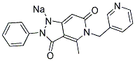 SODIUM 4-METHYL-3-OXO-2-PHENYL-5-(PYRIDIN-3-YLMETHYL)-3,5-DIHYDRO-2H-PYRAZOLO[4,3-C]PYRIDIN-6-OLATE Struktur