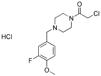 1-(CHLOROACETYL)-4-(3-FLUORO-4-METHOXYBENZYL)PIPERAZINE HYDROCHLORIDE Struktur