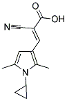 (2E)-2-CYANO-3-(1-CYCLOPROPYL-2,5-DIMETHYL-1H-PYRROL-3-YL)ACRYLIC ACID Struktur