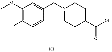 1-(4-FLUORO-3-METHOXYBENZYL)PIPERIDINE-4-CARBOXYLIC ACID HYDROCHLORIDE Struktur