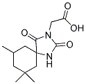 (7,7,9-TRIMETHYL-2,4-DIOXO-1,3-DIAZASPIRO[4.5]DEC-3-YL)ACETIC ACID Struktur