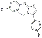 N-(4-CHLOROPHENYL)-N-[(2E)-3-ETHYL-4-(4-FLUOROPHENYL)-1,3-THIAZOL-2(3H)-YLIDENE]AMINE Struktur