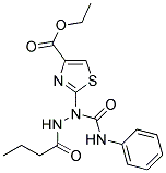 ETHYL 2-[1-(ANILINOCARBONYL)-2-BUTYRYLHYDRAZINO]-1,3-THIAZOLE-4-CARBOXYLATE Struktur