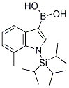 7-METHYL-1-(TRIISOPROPYLSILYL)INDOLE-3-BORONIC ACID Struktur