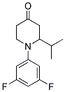 1-N-(3',5'-DIFLUOROPHENYL)-2-ISOPROPYL-PIPERIDIN-4-ONE Struktur