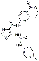 ETHYL 4-({[5-({[(4-METHYLPHENYL)AMINO]CARBONYL}AMINO)-1,2,3-THIADIAZOL-4-YL]CARBONYL}AMINO)BENZOATE Struktur