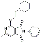 6-METHYL-2-PHENYL-4-[(2-PIPERIDIN-1-YLETHYL)THIO]-1H-PYRROLO[3,4-C]PYRIDINE-1,3(2H)-DIONE Struktur