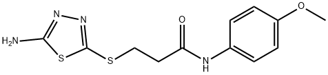 3-[(5-AMINO-1,3,4-THIADIAZOL-2-YL)THIO]-N-(4-METHOXYPHENYL)PROPANAMIDE Struktur