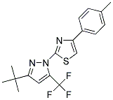 2-[3-TERT-BUTYL-5-(TRIFLUOROMETHYL)-1H-PYRAZOL-1-YL]-4-(4-METHYLPHENYL)-1,3-THIAZOLE Struktur