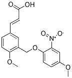 (2E)-3-(4-METHOXY-3-[(4-METHOXY-2-NITROPHENOXY)METHYL]PHENYL)-2-PROPENOIC ACID Struktur