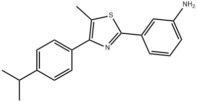 3-[4-(4-ISOPROPYL-PHENYL)-5-METHYL-THIAZOL-2-YL]-PHENYLAMINE Struktur