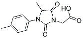 [4-METHYL-3-(4-METHYLPHENYL)-2,5-DIOXOIMIDAZOLIDIN-1-YL]ACETIC ACID Struktur