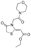 [3-(2-MORPHOLIN-4-YL-2-OXO-ETHYL)-4-OXO-THIAZOLIDIN-2-YLIDENE]-ACETIC ACID ETHYL ESTER Struktur