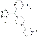 1-((1-TERT-BUTYL-1H-TETRAZOL-5-YL)(3-METHOXYPHENYL)METHYL)-4-(3-CHLOROPHENYL)PIPERAZINE Struktur