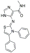 5-{[(2Z)-3,4-DIPHENYL-1,3-THIAZOL-2(3H)-YLIDENE]AMINO}-N-METHYL-1H-IMIDAZOLE-4-CARBOXAMIDE Struktur