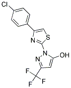 1-[4-(4-CHLOROPHENYL)-1,3-THIAZOL-2-YL]-3-(TRIFLUOROMETHYL)-1H-PYRAZOL-5-OL Struktur