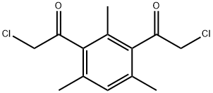 2-CHLORO-1-[3-(2-CHLORO-ACETYL)-2,4,6-TRIMETHYL-PHENYL]-ETHANONE Struktur