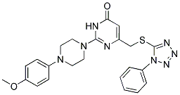 2-[4-(4-METHOXYPHENYL)-1-PIPERAZINYL]-6-{[(1-PHENYL-1H-1,2,3,4-TETRAAZOL-5-YL)SULFANYL]METHYL}-4(3H)-PYRIMIDINONE Struktur