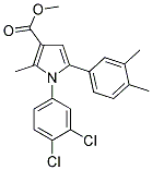 1-(3,4-DICHLORO-PHENYL)-5-(3,4-DIMETHYL-PHENYL)-2-METHYL-1H-PYRROLE-3-CARBOXYLIC ACID METHYL ESTER Struktur