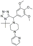 1-((1-TERT-BUTYL-1H-TETRAZOL-5-YL)(3,4,5-TRIMETHOXYPHENYL)METHYL)-4-(PYRIDIN-2-YL)PIPERAZINE Struktur