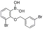 3-BROMO-2-(3'-BROMOBENZYLOXY)PHENYLBORONIC ACID Struktur