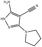 5-AMINO-3-PYRROLIDIN-1-YL-1H-PYRAZOLE-4-CARBONITRILE Struktur