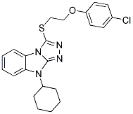 3-[2-(4-CHLORO-PHENOXY)-ETHYLSULFANYL]-9-CYCLOHEXYL-9H-BENZO[4,5]IMIDAZO[2,1-C][1,2,4]TRIAZOLE Struktur