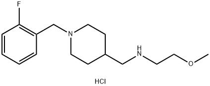 N-([1-(2-FLUOROBENZYL)PIPERIDIN-4-YL]METHYL)-2-METHOXYETHANAMINE DIHYDROCHLORIDE Struktur