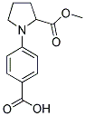 1-(4-CARBOXY-PHENYL)-PYRROLIDIN-2-CARBOXYLIC ACID METHYL ESTER Struktur