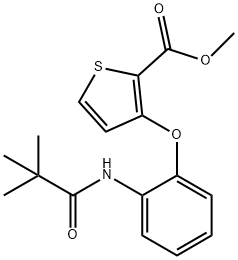 METHYL 3-(2-[(2,2-DIMETHYLPROPANOYL)AMINO]PHENOXY)-2-THIOPHENECARBOXYLATE Struktur