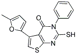 5-(5-METHYL-2-FURYL)-3-PHENYL-2-SULFANYLTHIENO[2,3-D]PYRIMIDIN-4(3H)-ONE Struktur