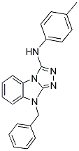 (9-BENZYL-9H-BENZO[4,5]IMIDAZO[2,1-C][1,2,4]TRIAZOL-3-YL)-P-TOLYL-AMINE Struktur