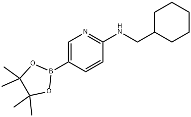 2-(CYCLOHEXYLMETHYLAMINO)PYRIDINE-5-BORONIC ACID PINACOL ESTER Struktur