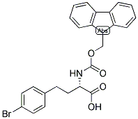 (S)-4-(4-BROMO-PHENYL)-2-(9H-FLUOREN-9-YLMETHOXYCARBONYLAMINO)-BUTYRIC ACID Struktur