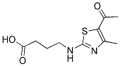 4-[(5-ACETYL-4-METHYL-1,3-THIAZOL-2-YL)AMINO]BUTANOIC ACID Struktur