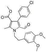 METHYL 4-(4-CHLOROPHENYL)-1-[2-(3,4-DIMETHOXYPHENYL)ETHYL]-5-FORMYL-2-METHYL-1H-PYRROLE-3-CARBOXYLATE Struktur