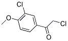 2-CHLORO-1-(3-CHLORO-4-METHOXYPHENYL)ETHANONE Struktur