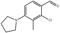 2-CHLORO-3-METHYL-4-PYRROLIDIN-1-YL-BENZALDEHYDE Struktur