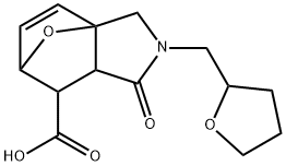 4-OXO-3-(TETRAHYDRO-FURAN-2-YLMETHYL)-10-OXA-3-AZA-TRICYCLO[5.2.1.0(1,5)]DEC-8-ENE-6-CARBOXYLIC ACID Struktur