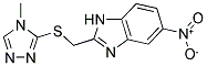 2-([(4-METHYL-4H-1,2,4-TRIAZOL-3-YL)THIO]METHYL)-5-NITRO-1H-BENZIMIDAZOLE Struktur