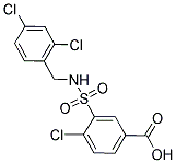 4-CHLORO-3-[[(2,4-DICHLOROBENZYL)AMINO]SULFONYL]BENZOIC ACID Struktur