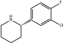 (S)-2-(3-CHLORO-4-FLUOROPHENYL)PIPERIDINE Struktur