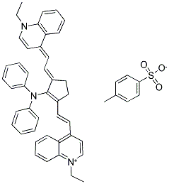 4-[(E)-2-(2-(DIPHENYLAMINO)-3-((E)-2-[1-ETHYL-4(1H)-QUINOLINYLIDENE]ETHYLIDENE)-1-CYCLOPENTEN-1-YL)ETHENYL]-1-ETHYLQUINOLINIUM 4-METHYLBENZENESULFONATE Struktur