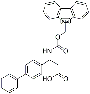 (R)-3-BIPHENYL-4-YL-3-(9H-FLUOREN-9-YLMETHOXYCARBONYLAMINO)-PROPIONIC ACID Struktur