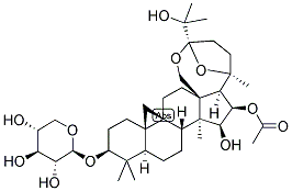 (20S,24S)-16B-ACETOXY-18,24:20,24-DIEPOXY-9,19-CYCLANOSTANE-3B,15B,25-TRIOL-3-O-BETA-D-XYLOPYRANOSIDE Struktur