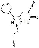 (2Z)-2-CYANO-3-[1-(2-CYANOETHYL)-3-PHENYL-1H-PYRAZOL-4-YL]ACRYLIC ACID Struktur