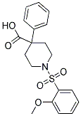 1-[(2-METHOXYPHENYL)SULFONYL]-4-PHENYLPIPERIDINE-4-CARBOXYLIC ACID Struktur